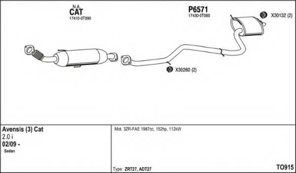 FENNO TO915 Exhaust System